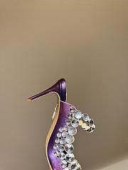 	 Aquazzura Purple Maxi-Tequila Maryjane 75 Mules in Leather - 3