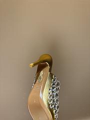 	 Aquazzura Gold Maxi-Tequila Maryjane 75 Mules in Leather - 3