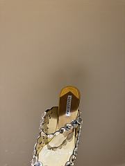 	 Aquazzura Gold Maxi-Tequila Maryjane 75 Mules in Leather - 2