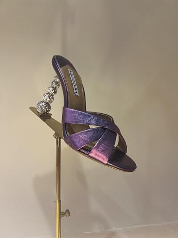 Aquazzura Purple Yes Baby Mules