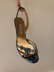  AQUAZZURA  bubbles Black Leather sandal - 6