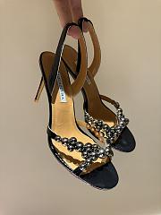  AQUAZZURA  bubbles Black Leather sandal - 4