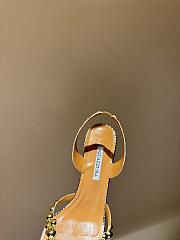 	 AQUAZZURA bubbles Gold Leather sandal - 5