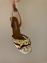 	 AQUAZZURA bubbles Gold Leather sandal - 3