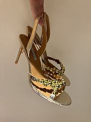 	 AQUAZZURA bubbles Gold Leather sandal - 2