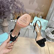 Aquazzura Black Chain Of Love 105 Slingback Sandals in Metallic Leather - 4