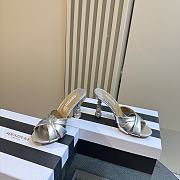 Aquazzura Silver Yes Baby Mules - 6