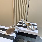 Aquazzura Silver Yes Baby Mules - 4