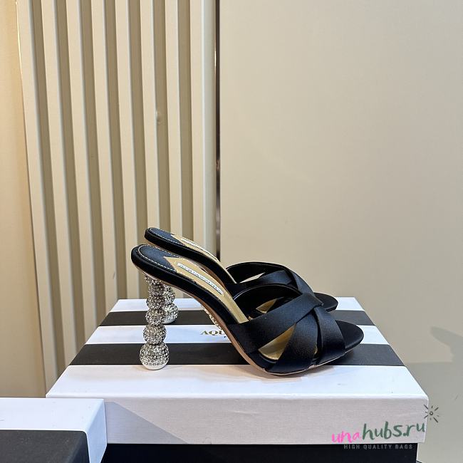 Aquazzura Black Yes Baby Mules - 1