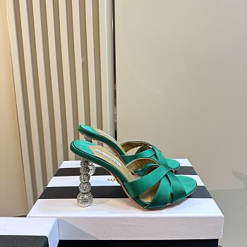 Aquazzura Green Yes Baby Mules