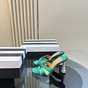 Aquazzura Green Yes Baby Mules - 6