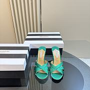Aquazzura Green Yes Baby Mules - 4