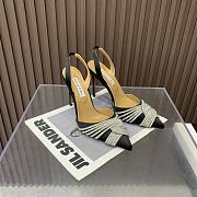 Aquazzura Black 105mm gatsby satin slingback pumps - 5