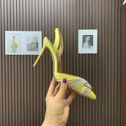 	 Aquazzura Yellow 105mm gatsby satin slingback pumps - 6