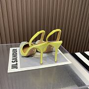 	 Aquazzura Yellow 105mm gatsby satin slingback pumps - 3