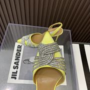 	 Aquazzura Yellow 105mm gatsby satin slingback pumps - 2