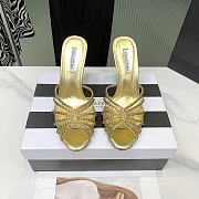 	 Aquazzura Gold Crystal Mules 105mm - 1