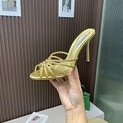 	 Aquazzura Gold Crystal Mules 105mm - 6