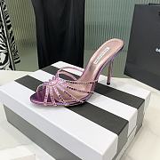 	 Aquazzura Pink Crystal Mules 105mm - 6