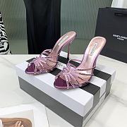 	 Aquazzura Pink Crystal Mules 105mm - 4