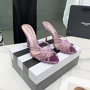 	 Aquazzura Pink Crystal Mules 105mm - 3