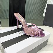 	 Aquazzura Pink Crystal Mules 105mm - 2