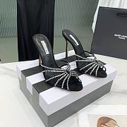 	 Aquazzura Black Crystal Mules 105mm - 4
