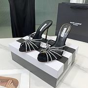 	 Aquazzura Black Crystal Mules 105mm - 2