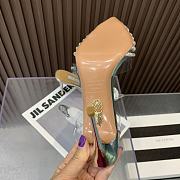 Aquazzura Silver Gatsby 105 with back strap - 6