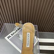 Aquazzura Silver Gatsby 105 with back strap - 5