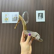 	 Aquazzura Gold Gatsby 105 with back strap - 4