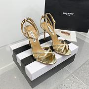 Aquazzura Ankle-strap Heeled Sandals in Gold Metallic  - 3