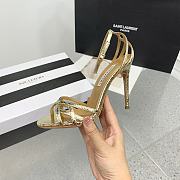 Aquazzura Ankle-strap Heeled Sandals in Gold Metallic  - 2
