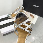 	 Aquazzura Ankle-strap Heeled Sandals in Silver Metallic - 4