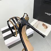 	 Aquazzura Ankle-strap Heeled Sandals in Black Metallic - 6