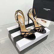 	 Aquazzura Ankle-strap Heeled Sandals in Black Metallic - 4
