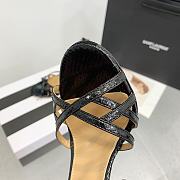 	 Aquazzura Ankle-strap Heeled Sandals in Black Metallic - 3