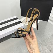 	 Aquazzura Ankle-strap Heeled Sandals in Black Metallic - 2