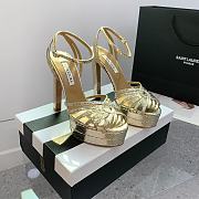 Aquazzura Flow Plateau Gold platform sandals 13cm - 5