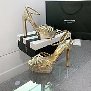 Aquazzura Flow Plateau Gold platform sandals 13cm - 2