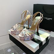 Aquazzura Flow Plateau Pink platform sandals 13cm - 6