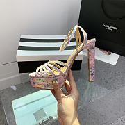 Aquazzura Flow Plateau Pink platform sandals 13cm - 4