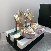 Aquazzura Flow Plateau Pink platform sandals 13cm - 3
