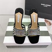 Aquazzura Black 105mm rock chic suede mules  - 1