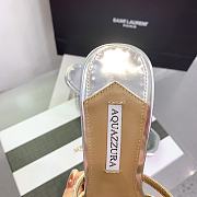 	 Aquazzura Silver 105mm rock chic suede mules - 6