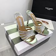 	 Aquazzura Silver 105mm rock chic suede mules - 4