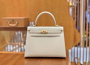 	 Hermes Kelly 25 Sellier Off White Epsom Gold Hardware - 1