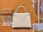 	 Hermes Kelly 25 Sellier Off White Epsom Gold Hardware - 6
