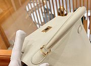 	 Hermes Kelly 25 Sellier Off White Epsom Gold Hardware - 4