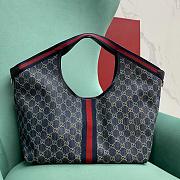 Gucci Giglio Large Tote Bag In Blue Denim - 60x47x16cm - 2